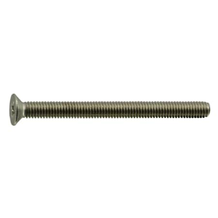 Midwest Fastener M3-0.50 x 35 mm Phillips Flat Machine Screw, Plain A2 Stainless Steel, 100 PK 55092